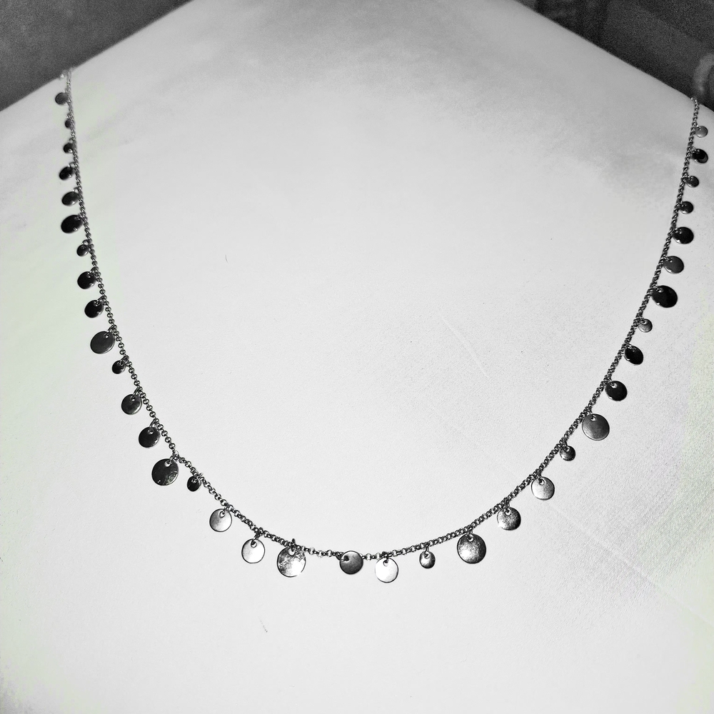 LOFT Silver Disc Necklace